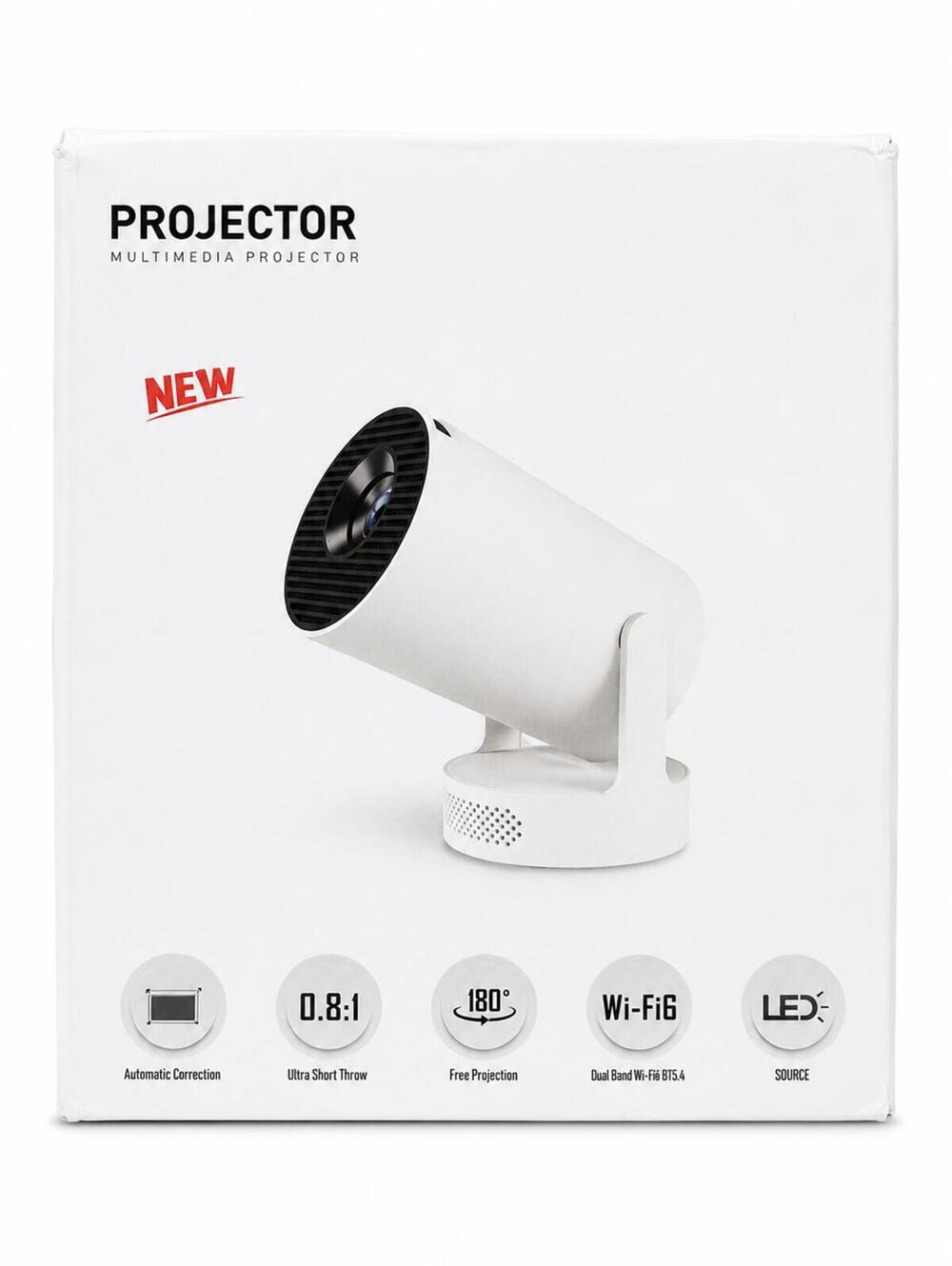 2/$99 Mini WiFi6 LED Multimedia Projector 180° HDMI Portable Home Theater